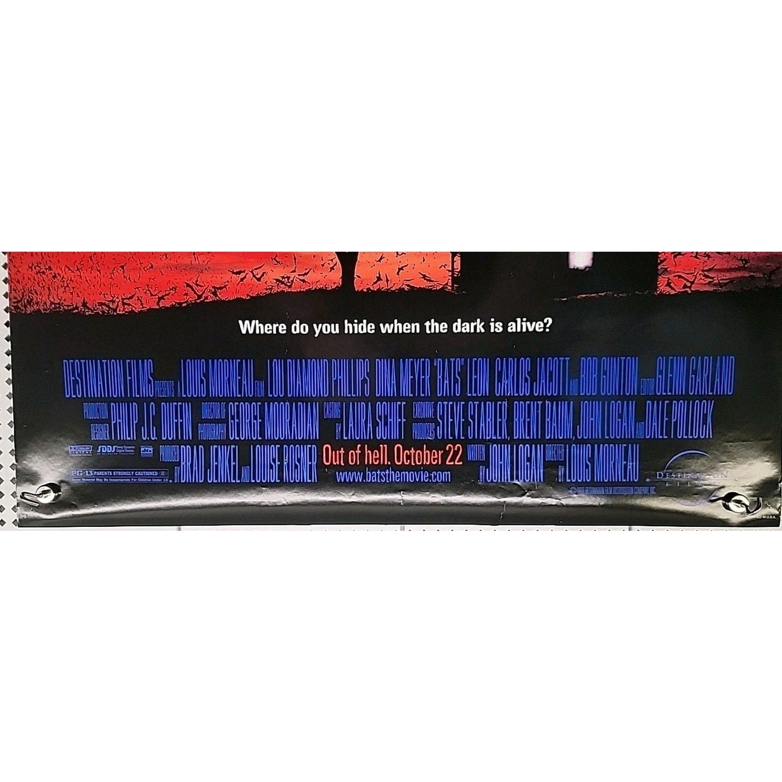 BATS - 27"x40" D/S Original Movie Poster One Sheet 1999 Lou Diamond Phillips