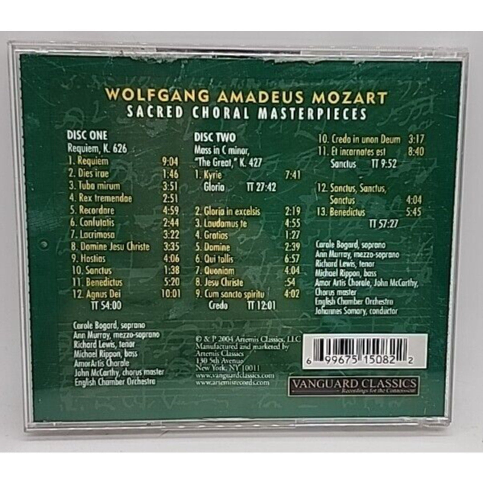 Wolfgang Amadeus Mozart Sacred Choral Masterpieces (CD)