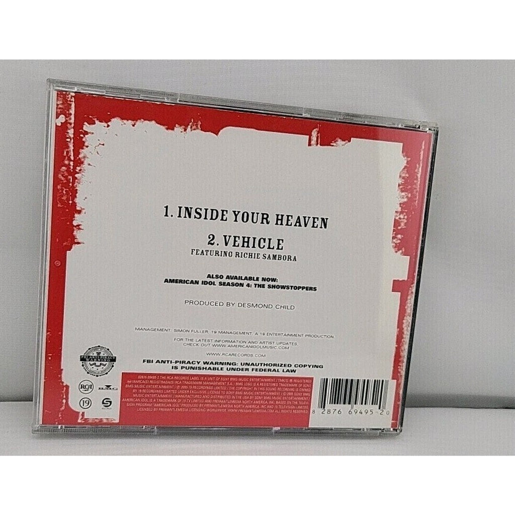 Inside Your Heaven by Bo Bice (CD Single, 2005)