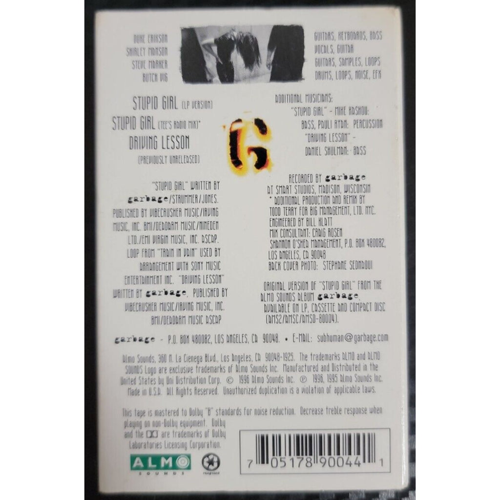 Stupid Girl [UK 12"] [EP] by Garbage (Cassette, Jul-1996, Almo Sounds)
