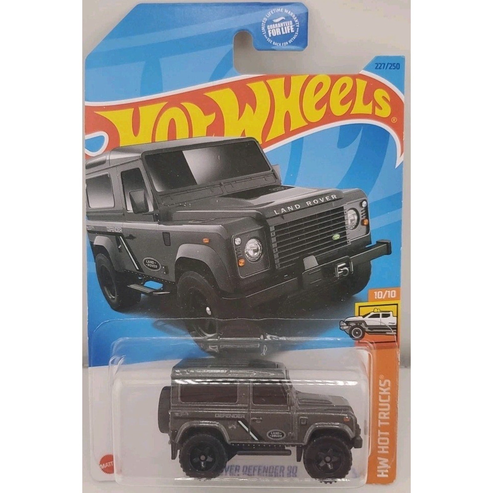 Hot Wheels Land Rover Defender 90 Metallic Charcoal 2023 HW Hot Trucks 10/10