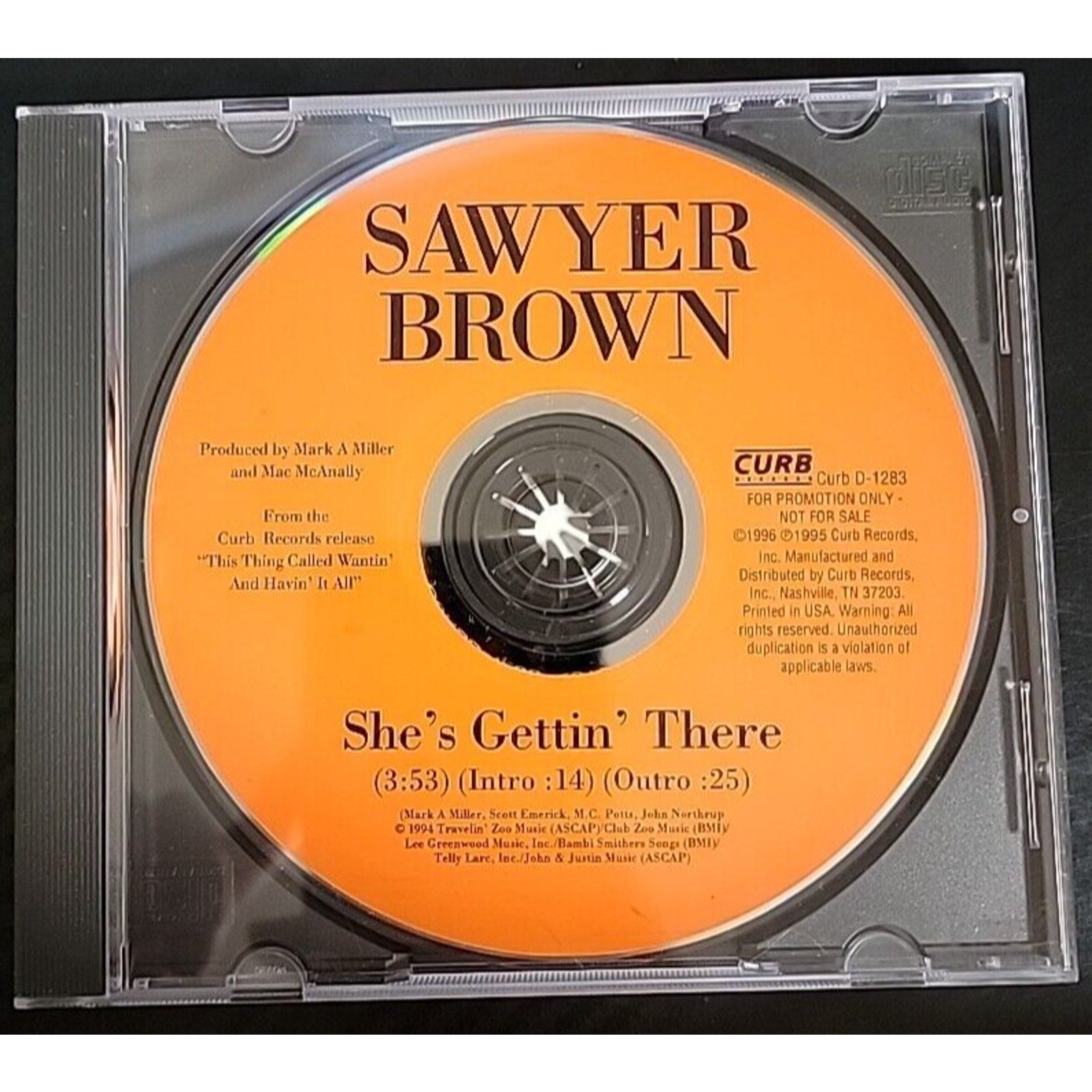 Sawyer Brown She's Gettin' There Promo (CD)