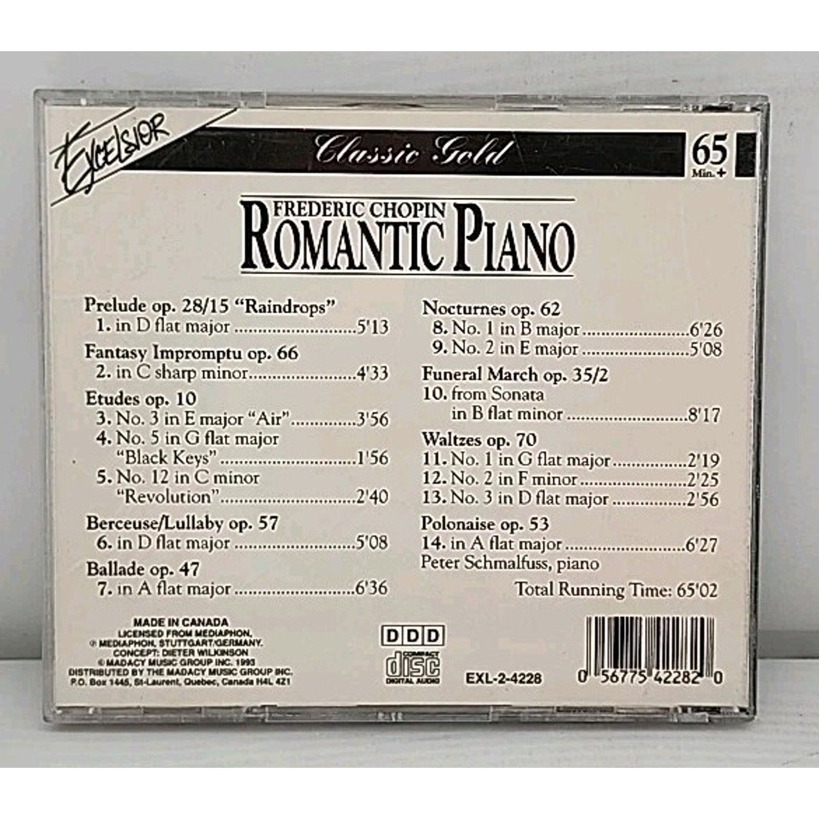 Frederic Chopin Romantic Piano CD 1993 Excelsior Classic Gold Prelude Fantasy Im