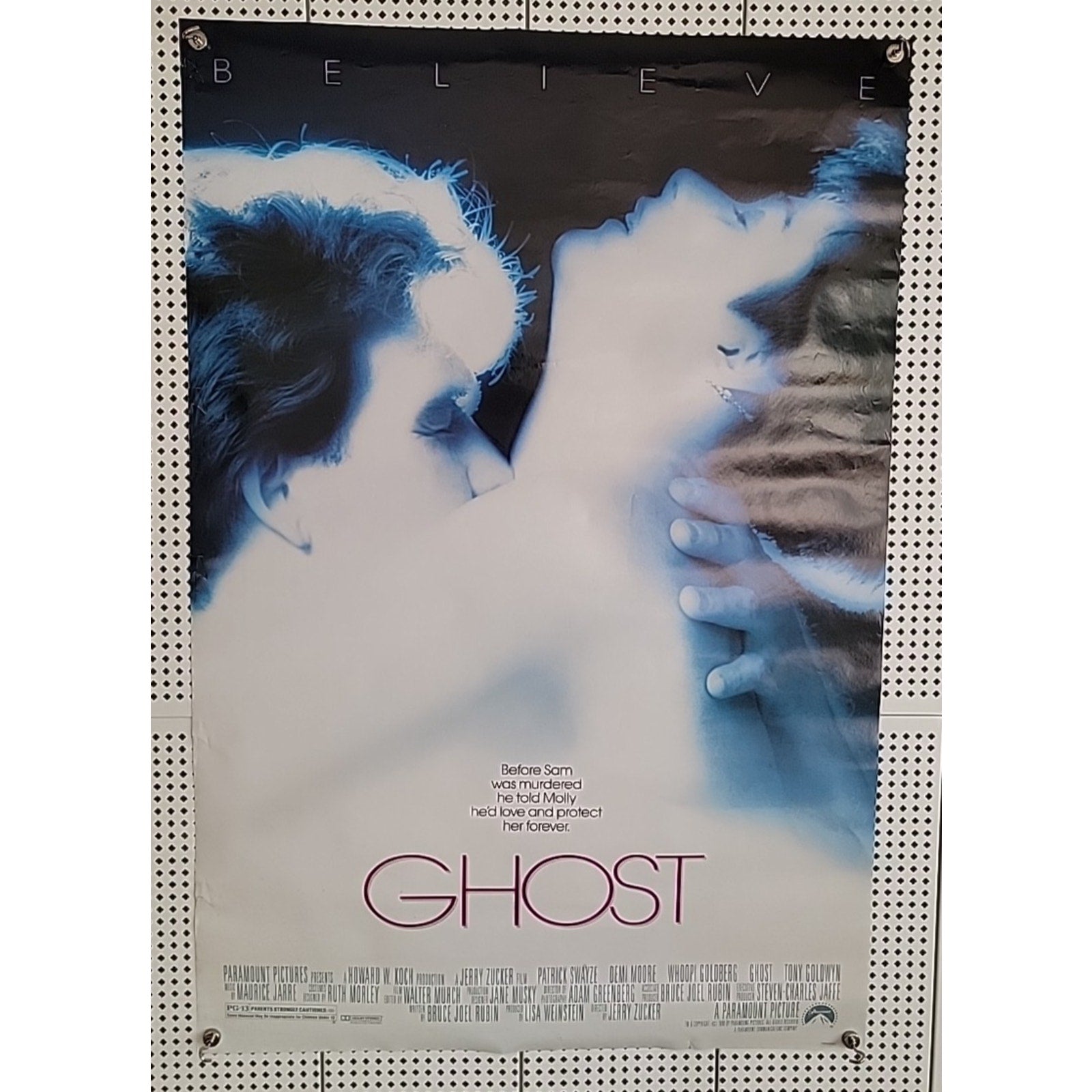 Ghost (1990) Original Movie Poster Rolled 27x40