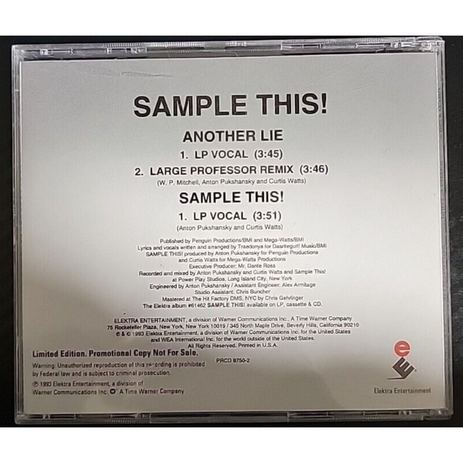 Sample This! Another Lie (CD) Single