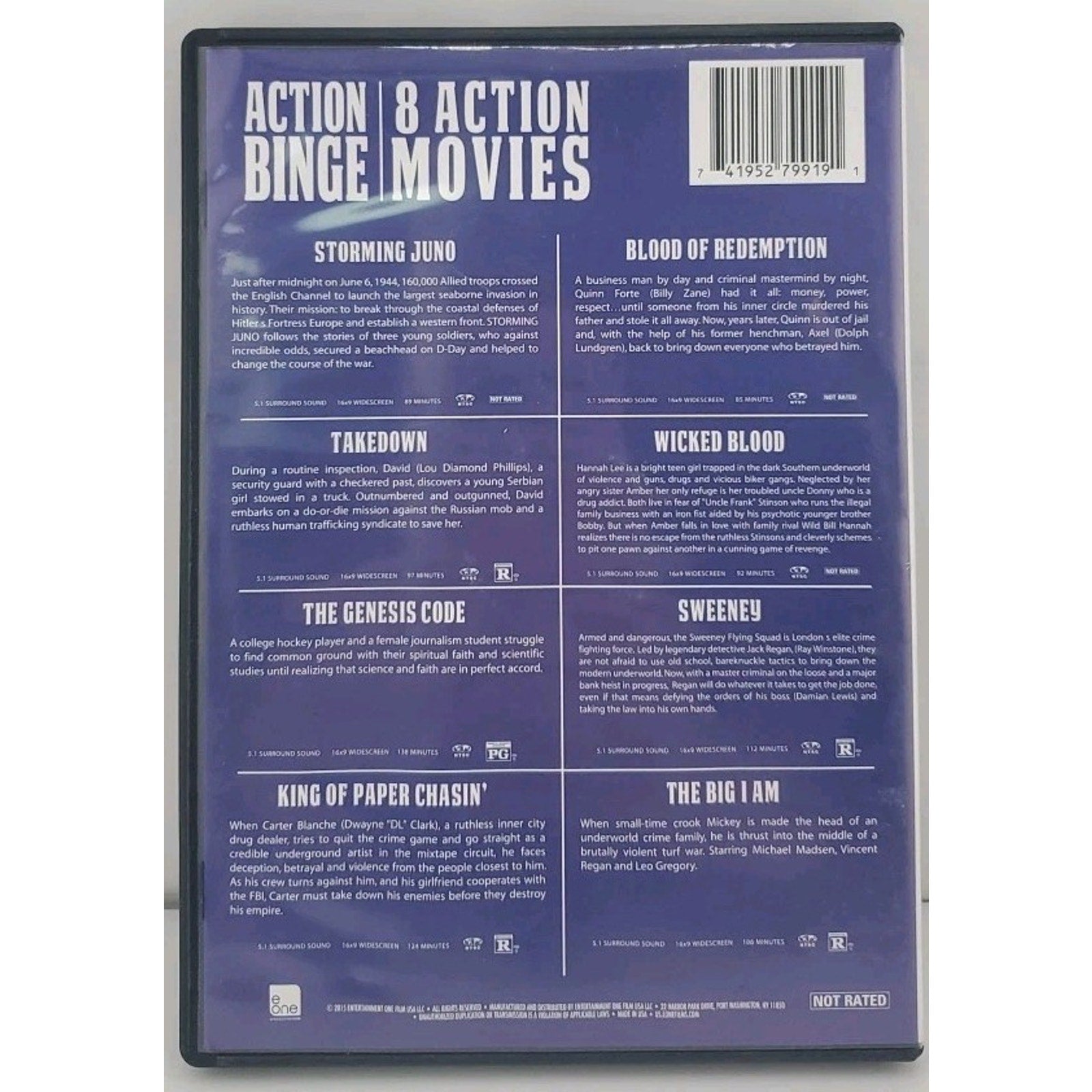 Action Binge: 8 Action Features (DVD, 2015, 2-Disc Set)