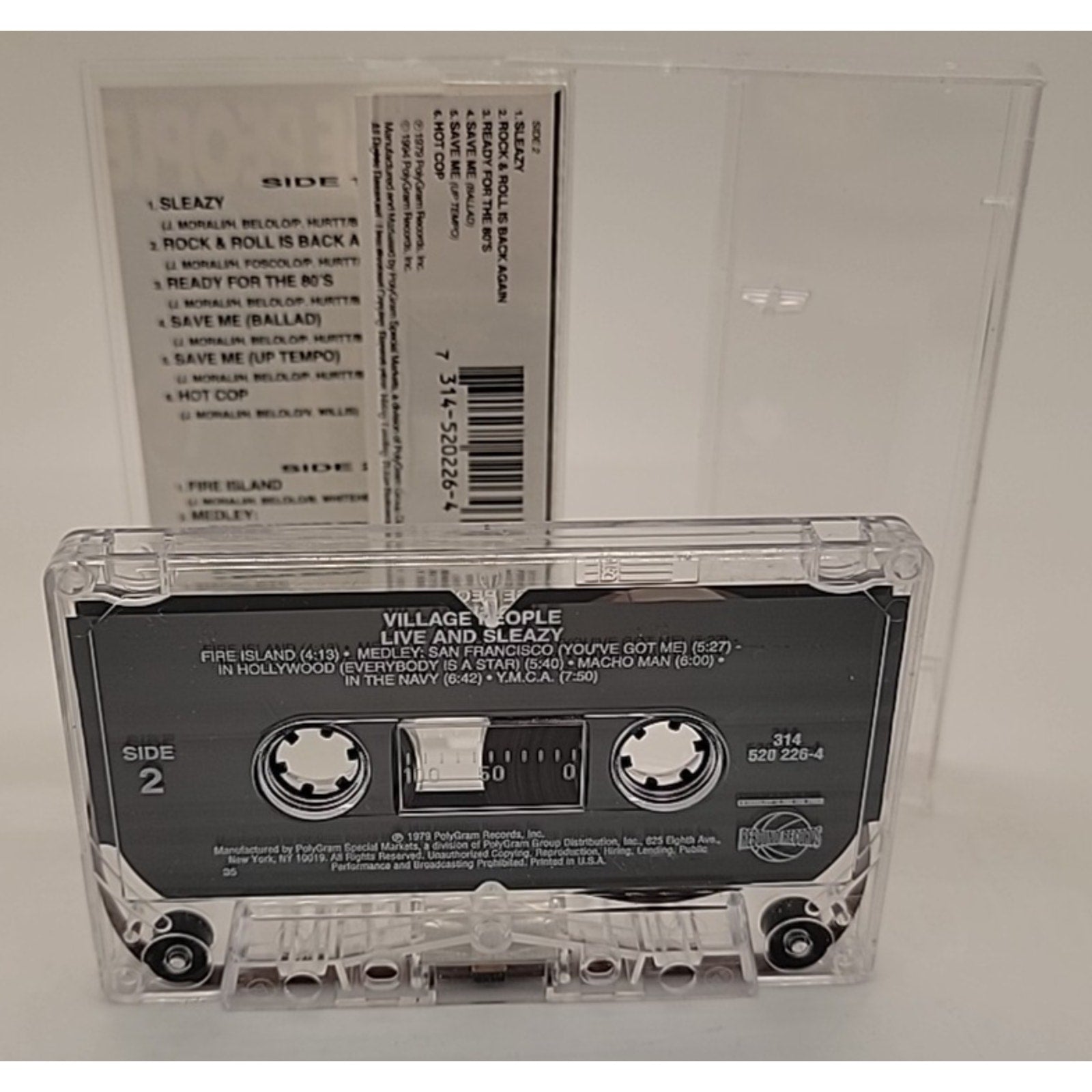Live and Sleazy [Rebound] by The Village People (Cassette, May-1994, Rebound)