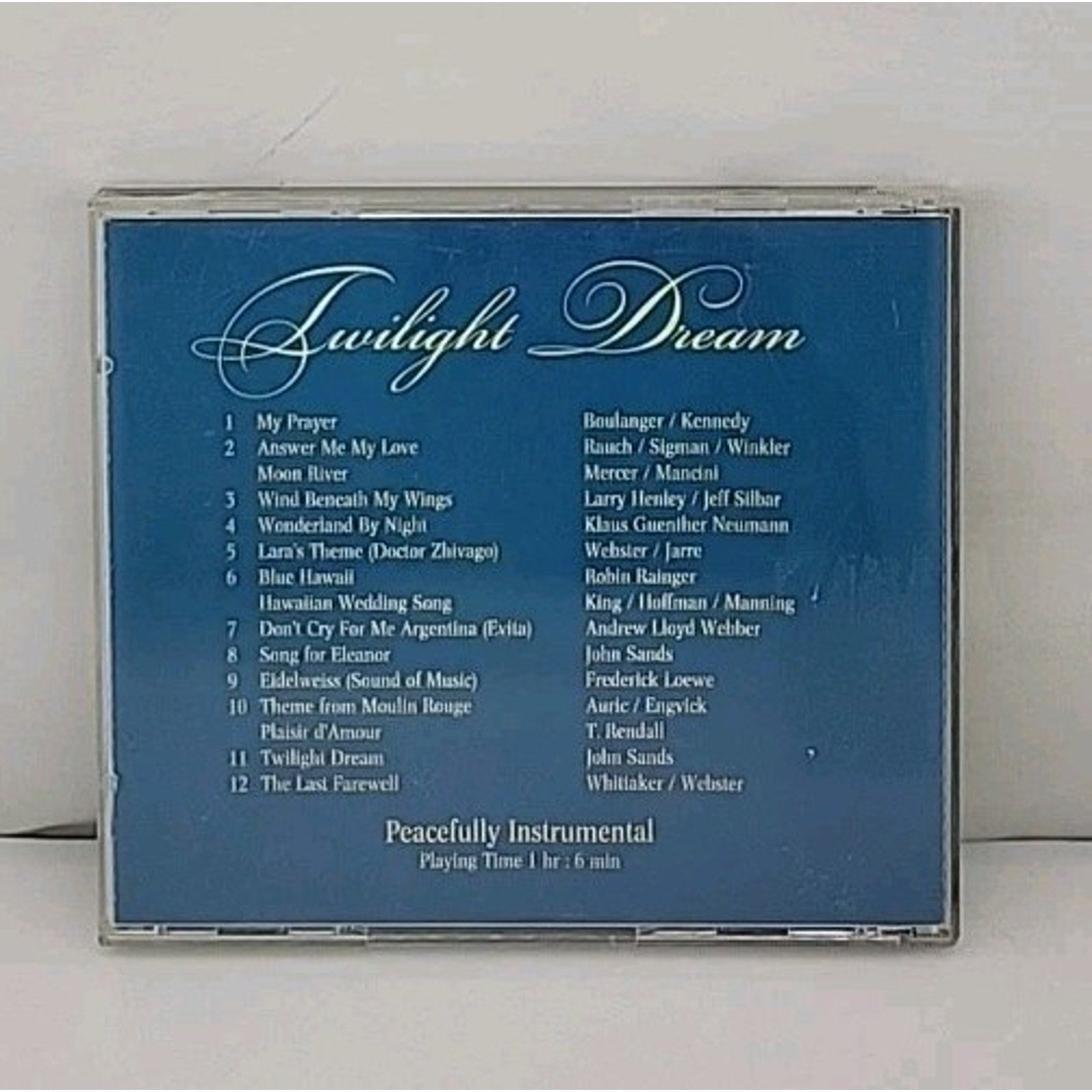 John Sands Twilight Dream 12trk CD Peacefully Instrumental Wind Beneath My Wings