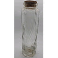 9" Swirl Design Glass Container With Cork