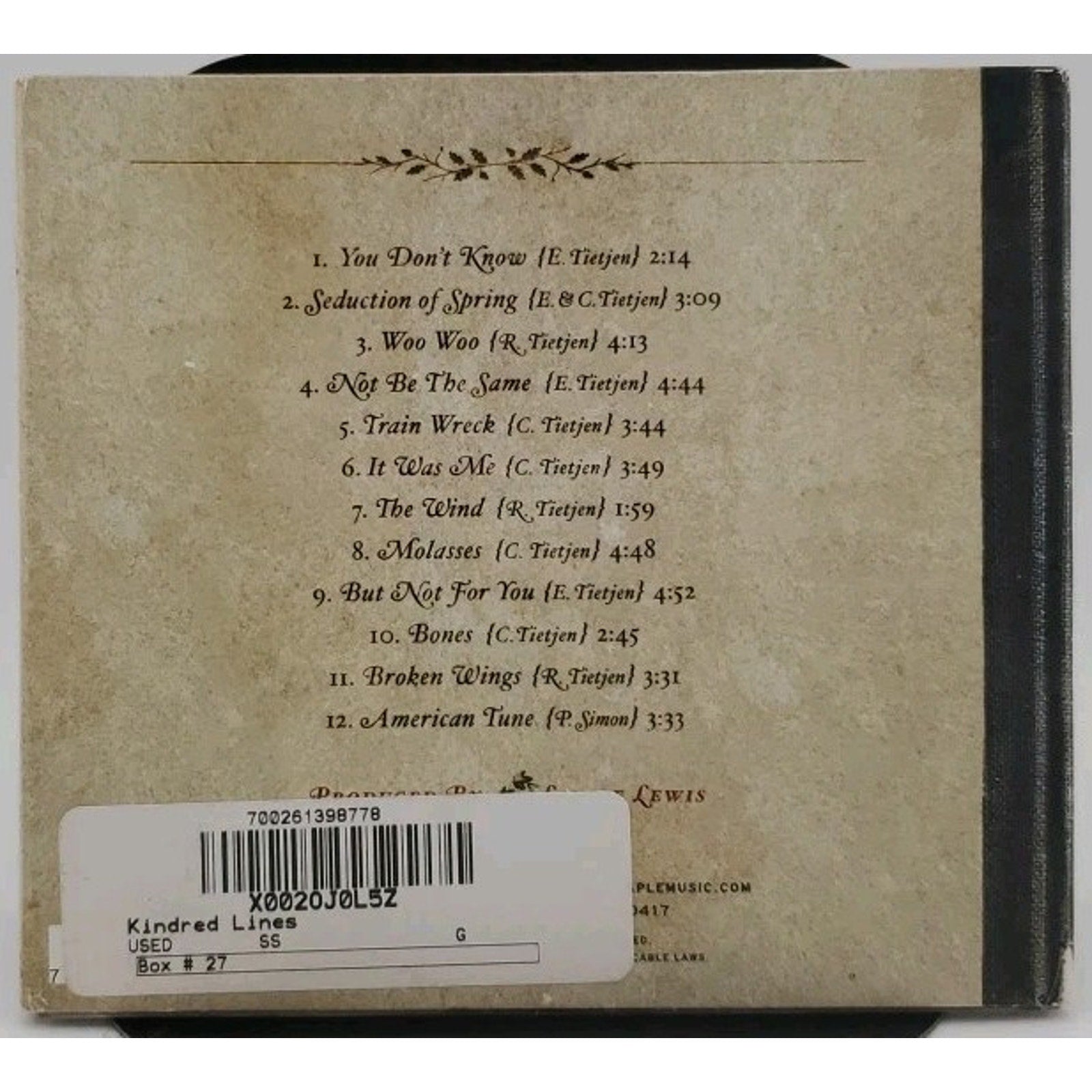 Kindred Lines by T Sisters (CD, 2014)
