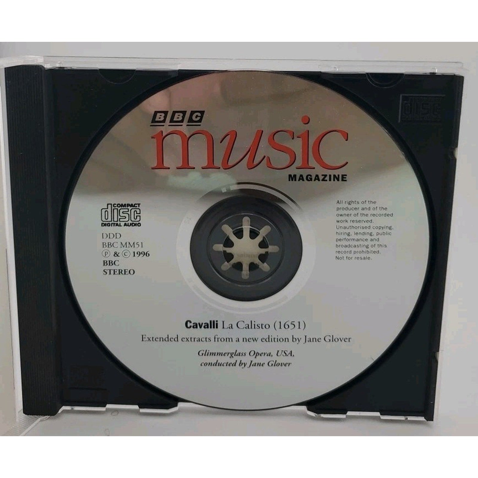Cavalli La Calisto CD BBC Music Volume V Number 3