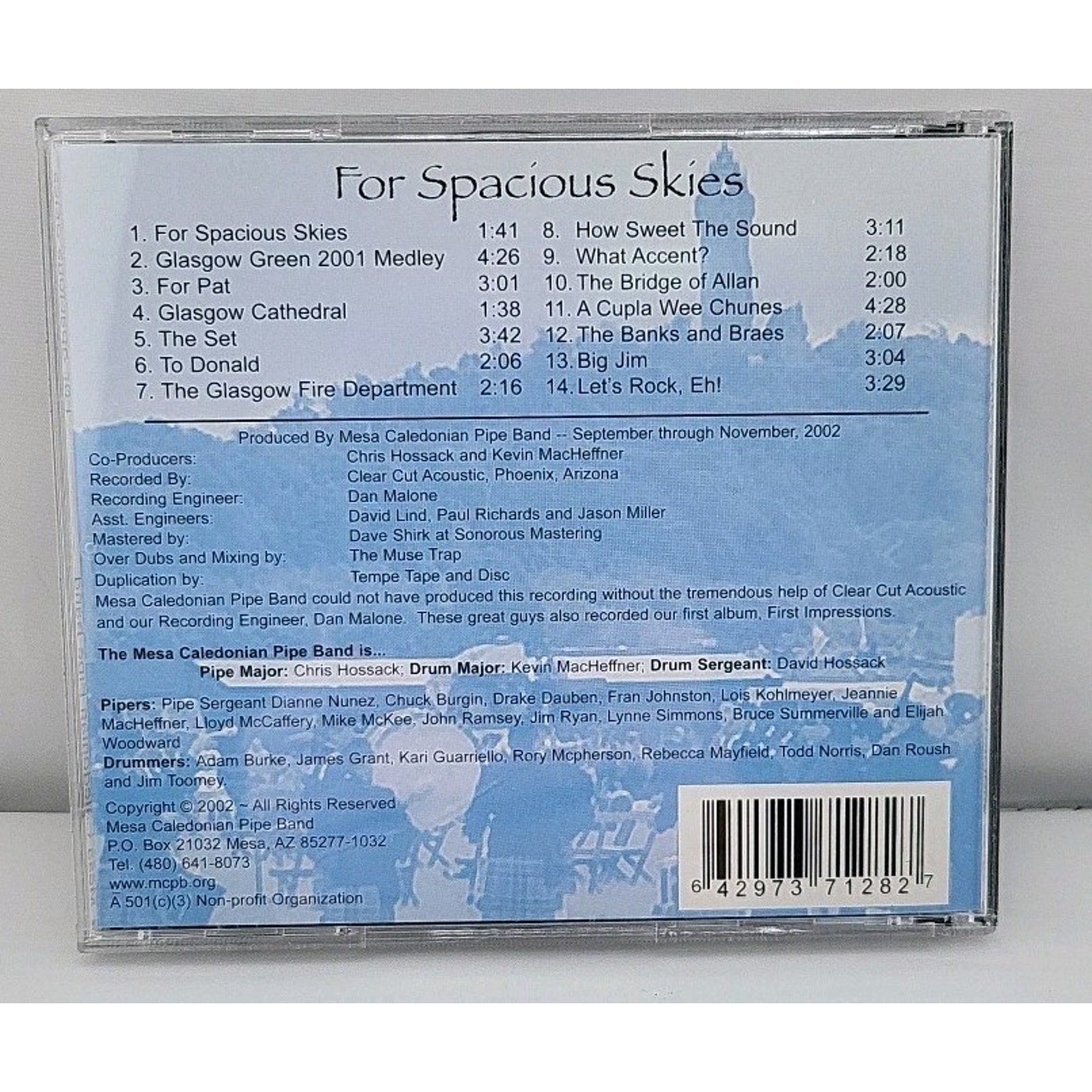 Mesa Caledonian Pipe Band - For Spacious Skies [CD]
