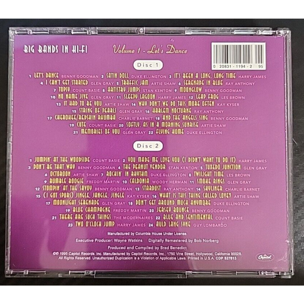 Big Bands In Hi Fi Volume 1: Let's Dance (2 CD Set 1995 Capitol Records)