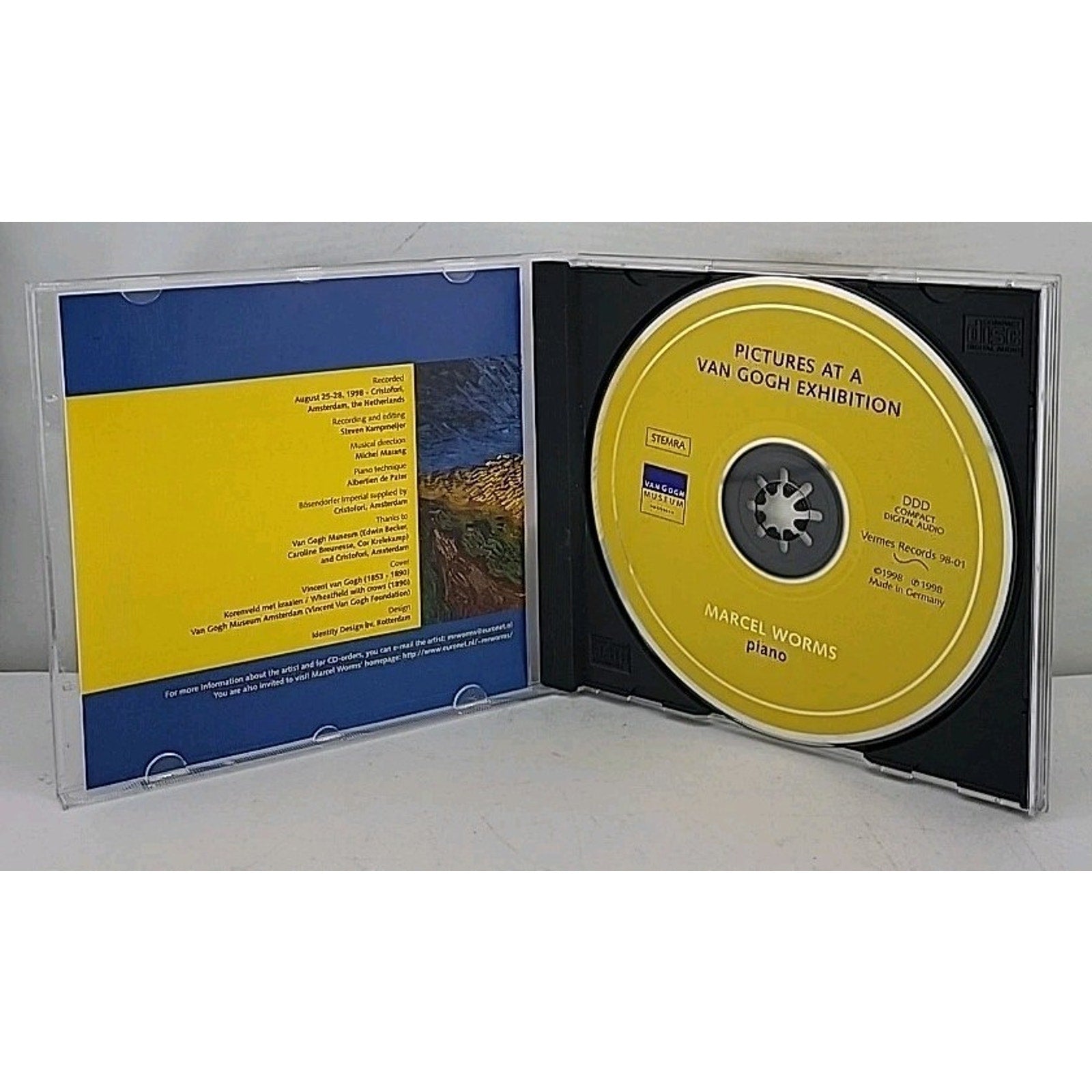 Pictures at a Van Gogh Exhibition Marcel Worms - Piano - Music CD Verme