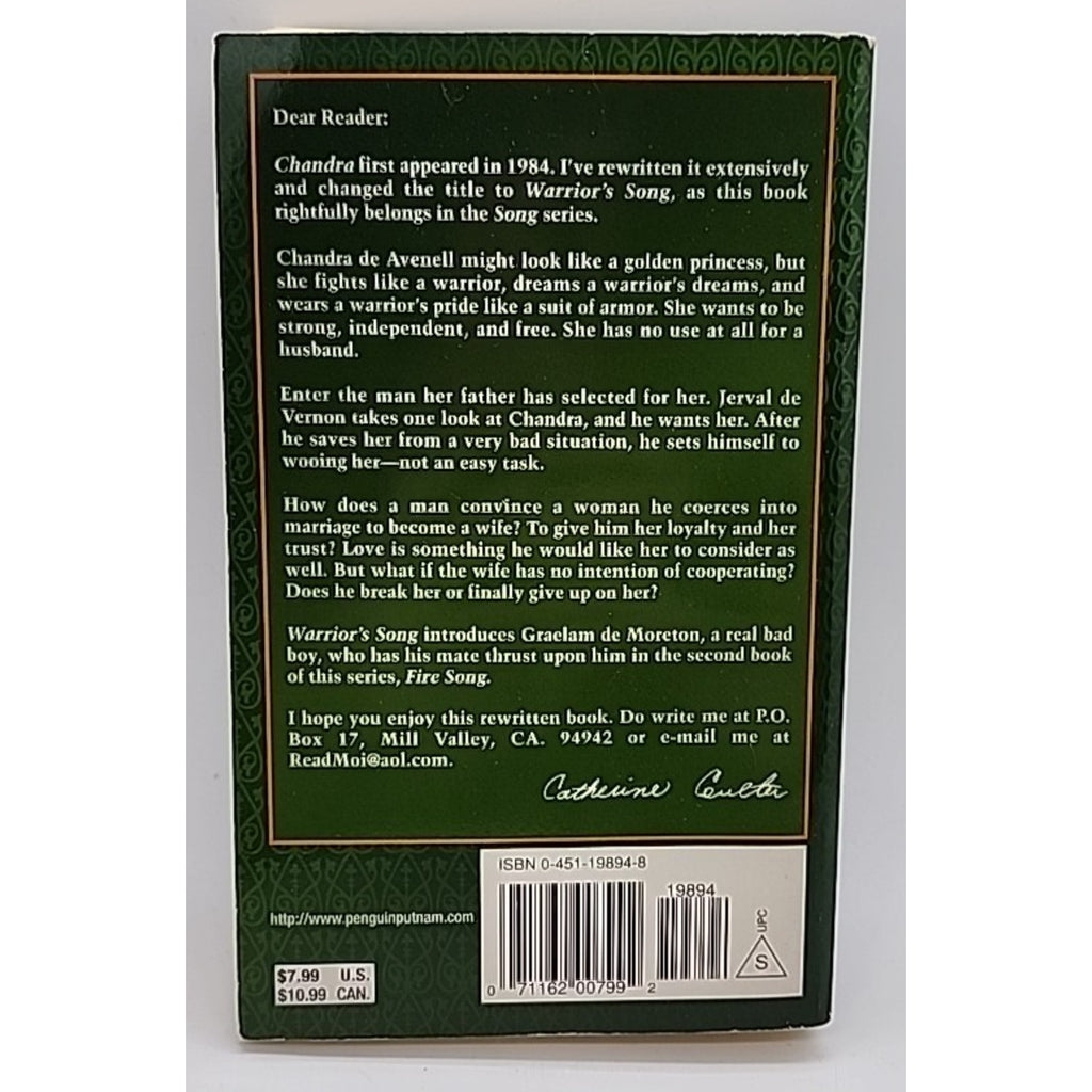 Warrior's Song by Catherine Coulter (2001, Mass Market)
