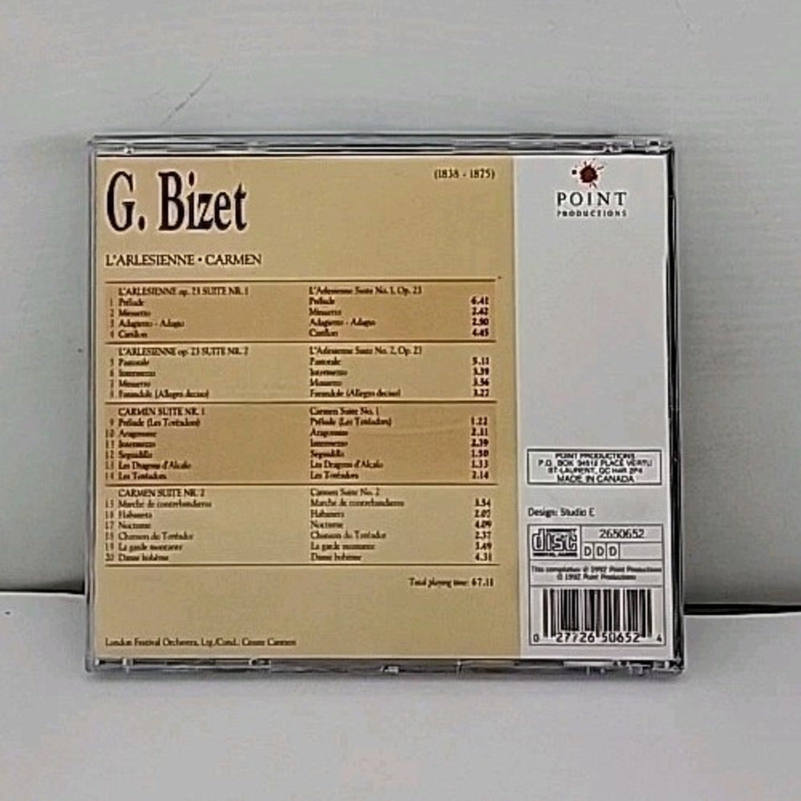 Bizet: L'Arlesienne - Carmen - Audio CD