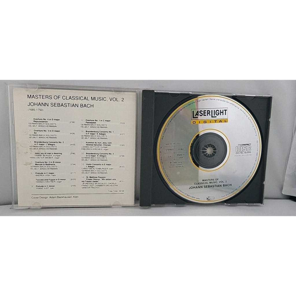 Masters of Classical Music by J.S. Bach (CD, 1990) Vol. 2
