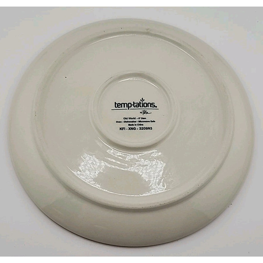 Temptations By Tara Old World Red Cranberry 8" Salad Plates Set of 4