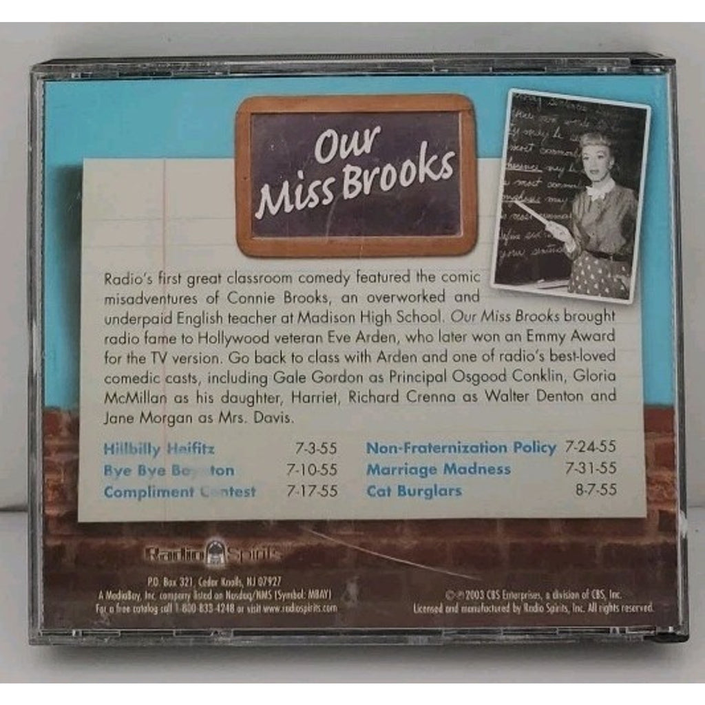 Our Miss Brooks CD Eve Arden 3 Disc Set