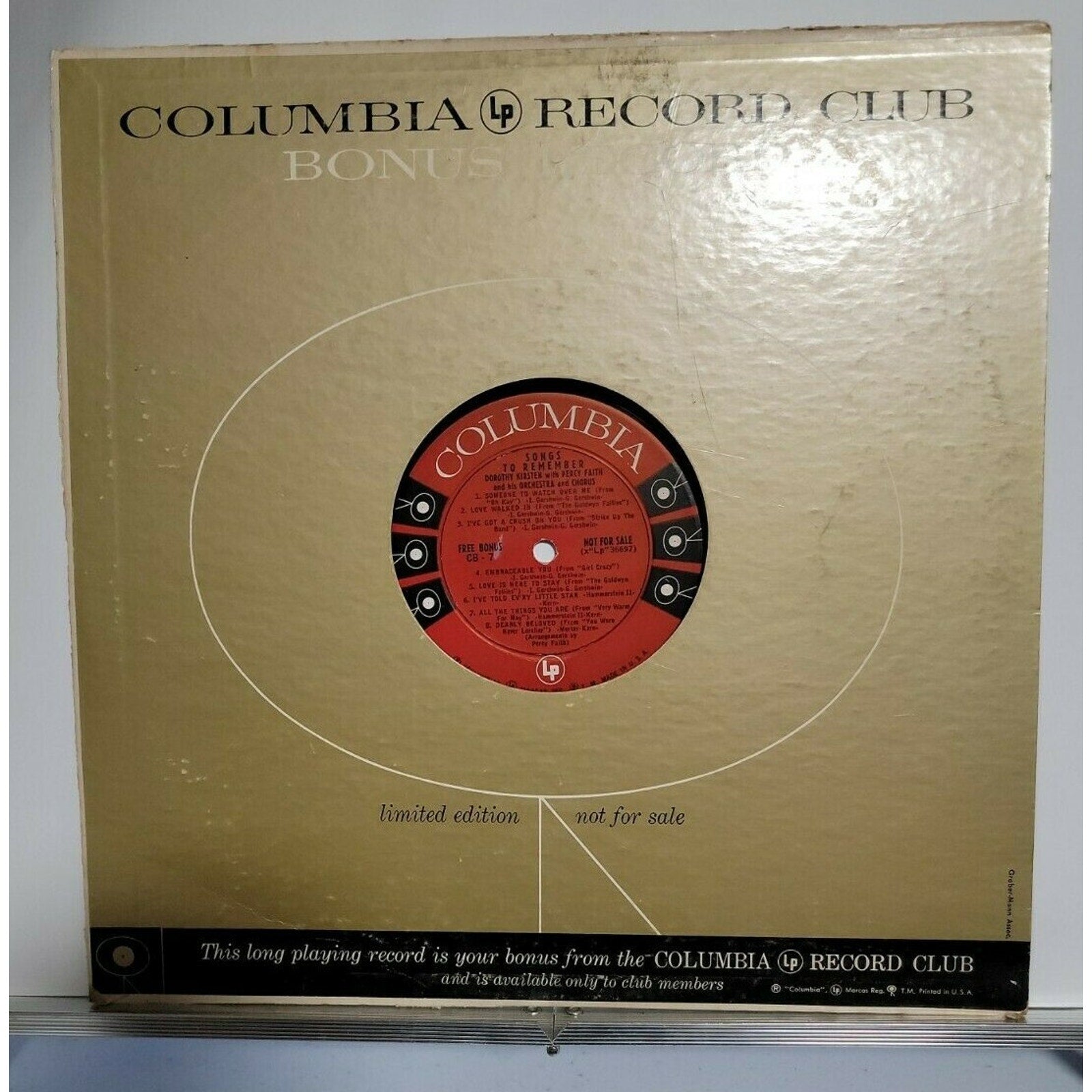 Various - Columbia Record Club Songs To Remember (Vinyl)