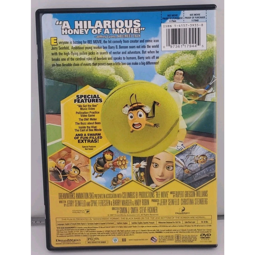 Bee Movie (Widescreen DVD, 2007)