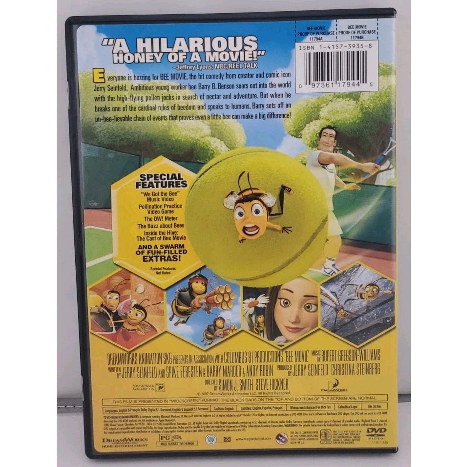 Bee Movie (Widescreen DVD, 2007)