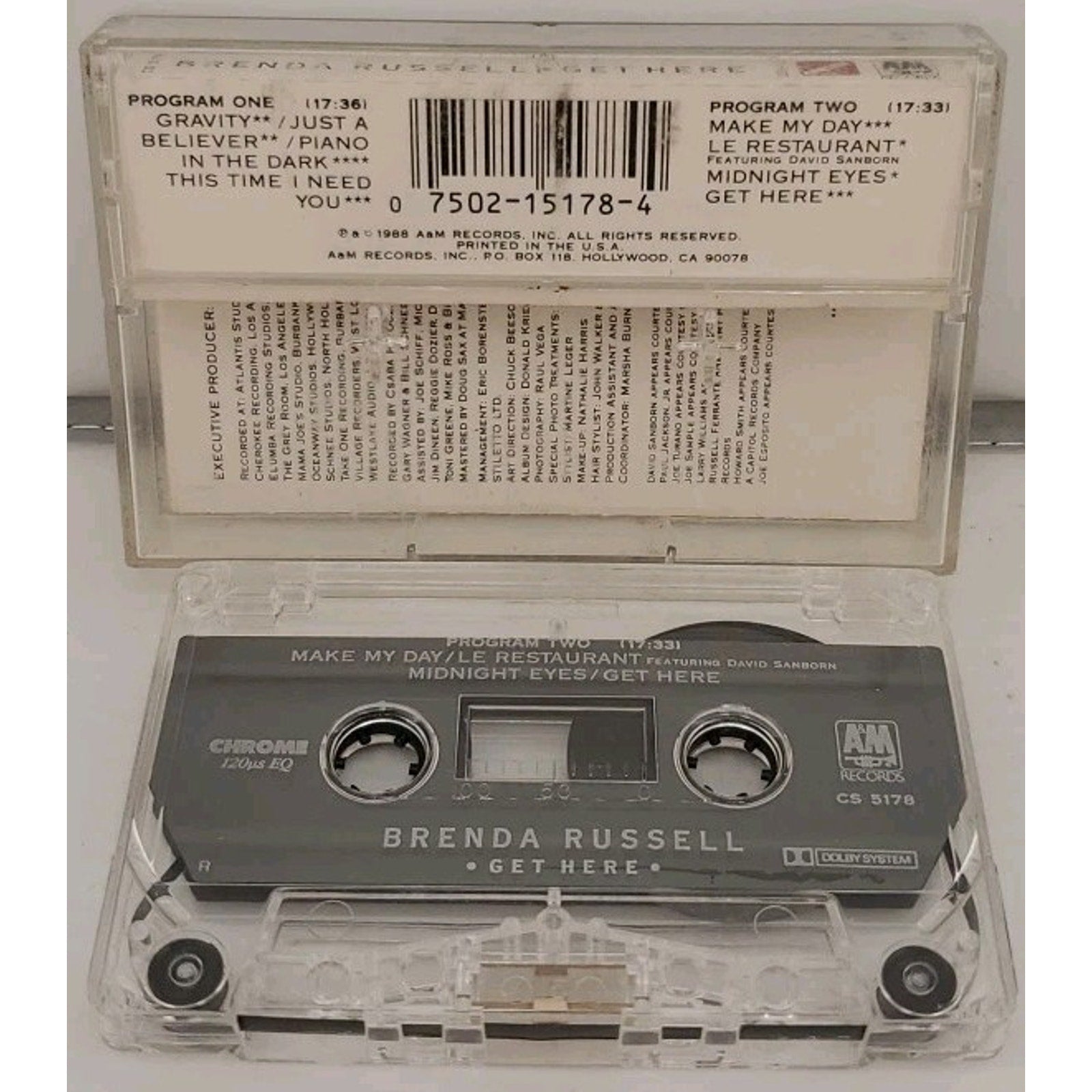 Get Here by Brenda Russell (Vocals) (Cassette, Oct-1990, A&M Records)