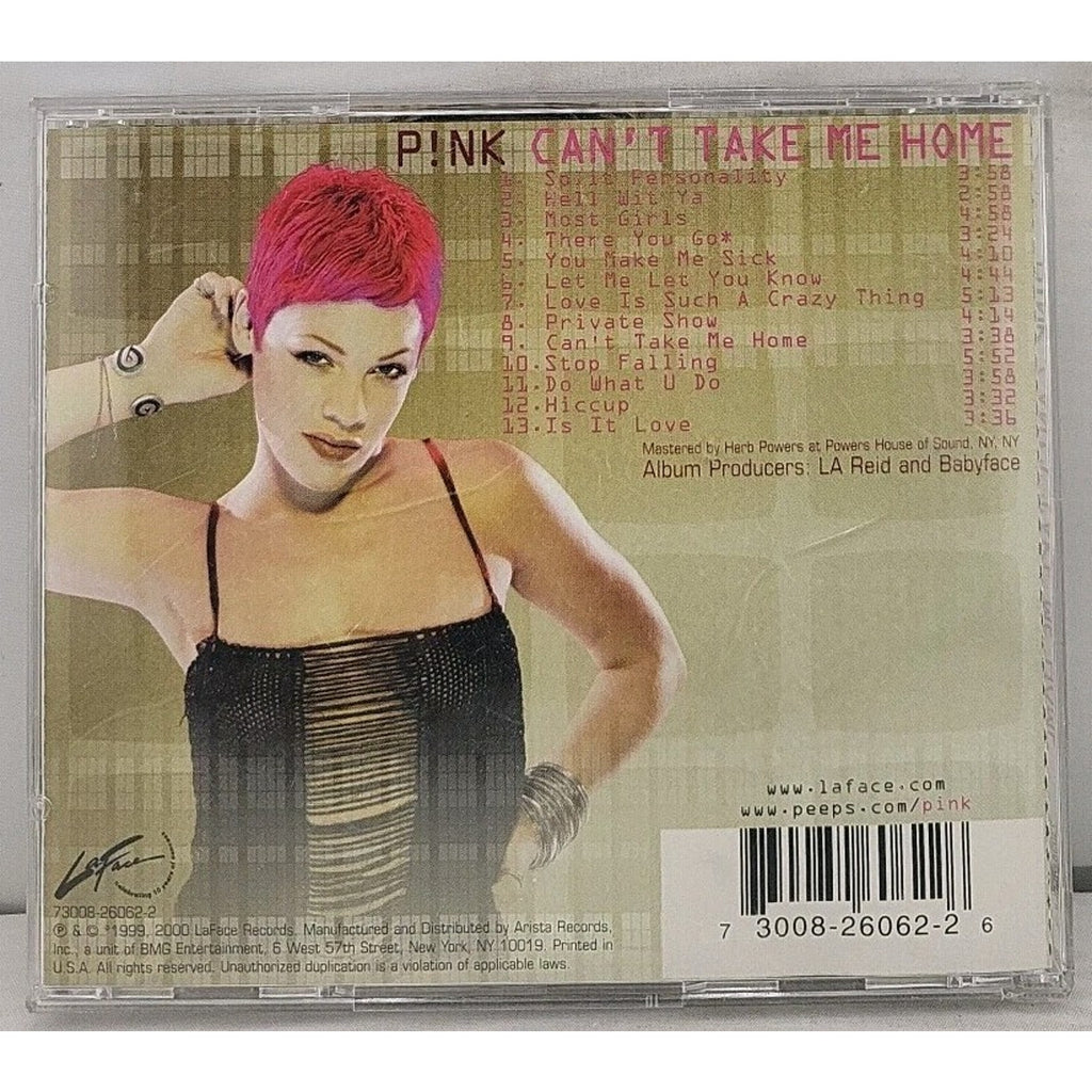 Can't Take Me Home by Pink (CD, 2000)