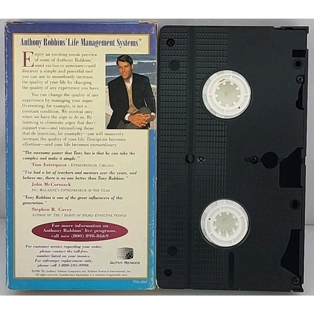 Life Management Systems Anthony Tony Robbins (VHS 1996)