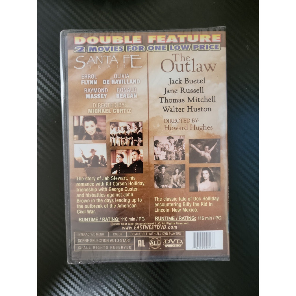 The Outlaw & Santa Fe Trail Double Feature (DVD) *Brand New*