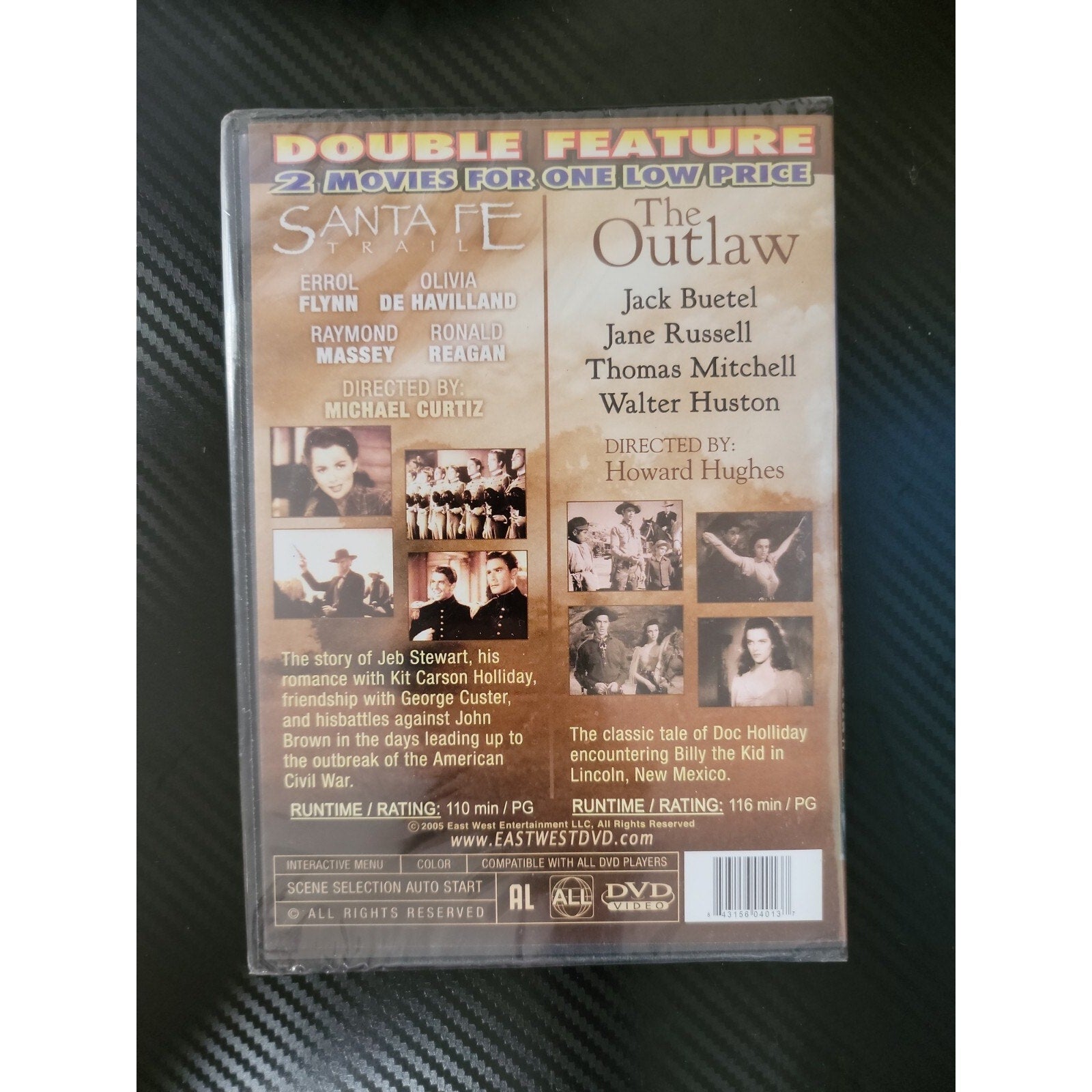 The Outlaw & Santa Fe Trail Double Feature (DVD) *Brand New*