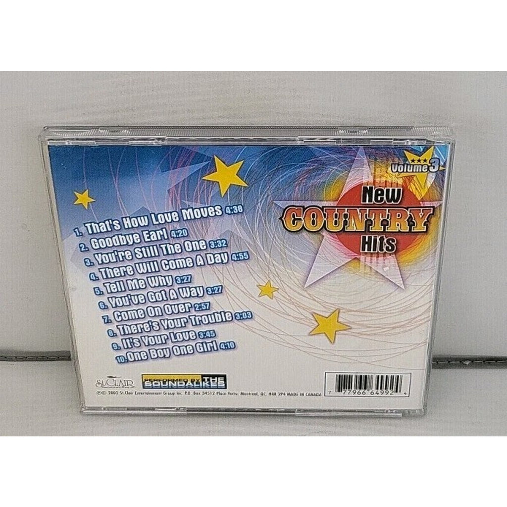 New Country Hits Volume 3 Performed by The Soundlakes CD 2002