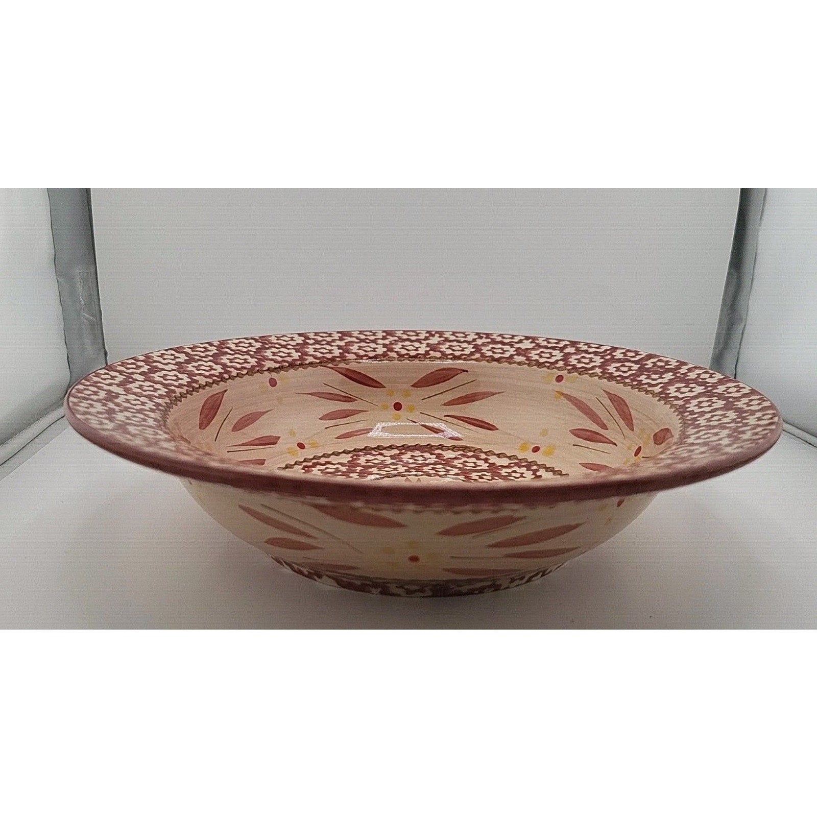 Temptations Old World Red Rim Soup Bowls (3)