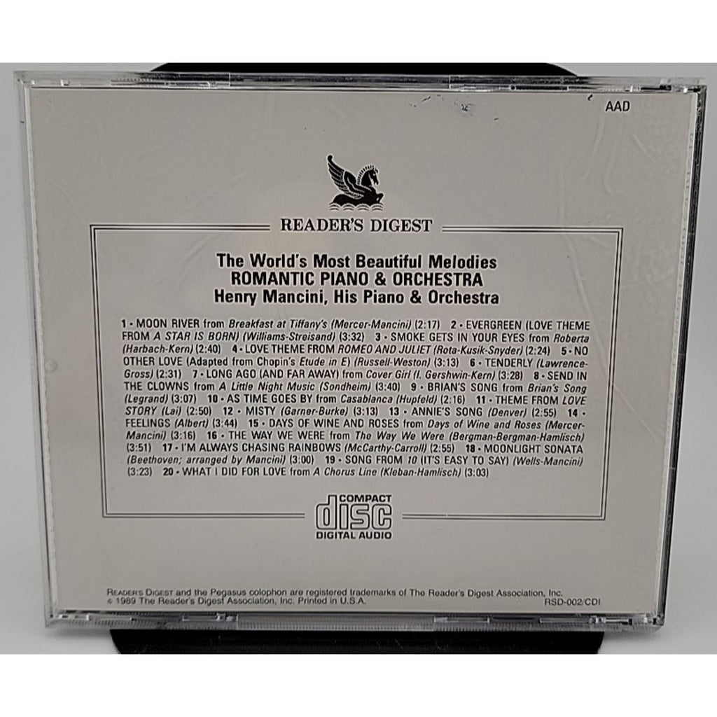 Reader's Digest - Romantic Piano & Orchestra - Henry Mancini - CD
