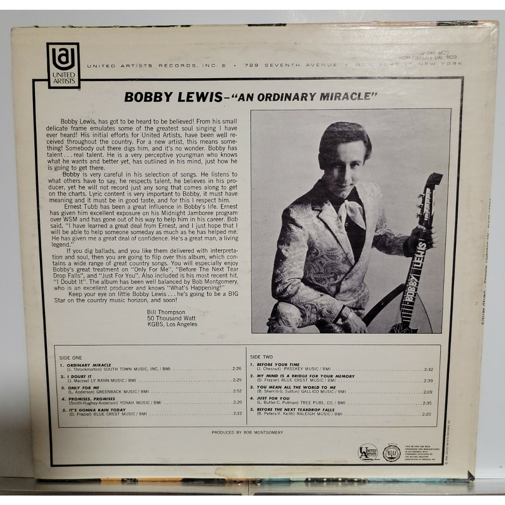 Bobby Lewis – An Ordinary Miracle (Vinyl)