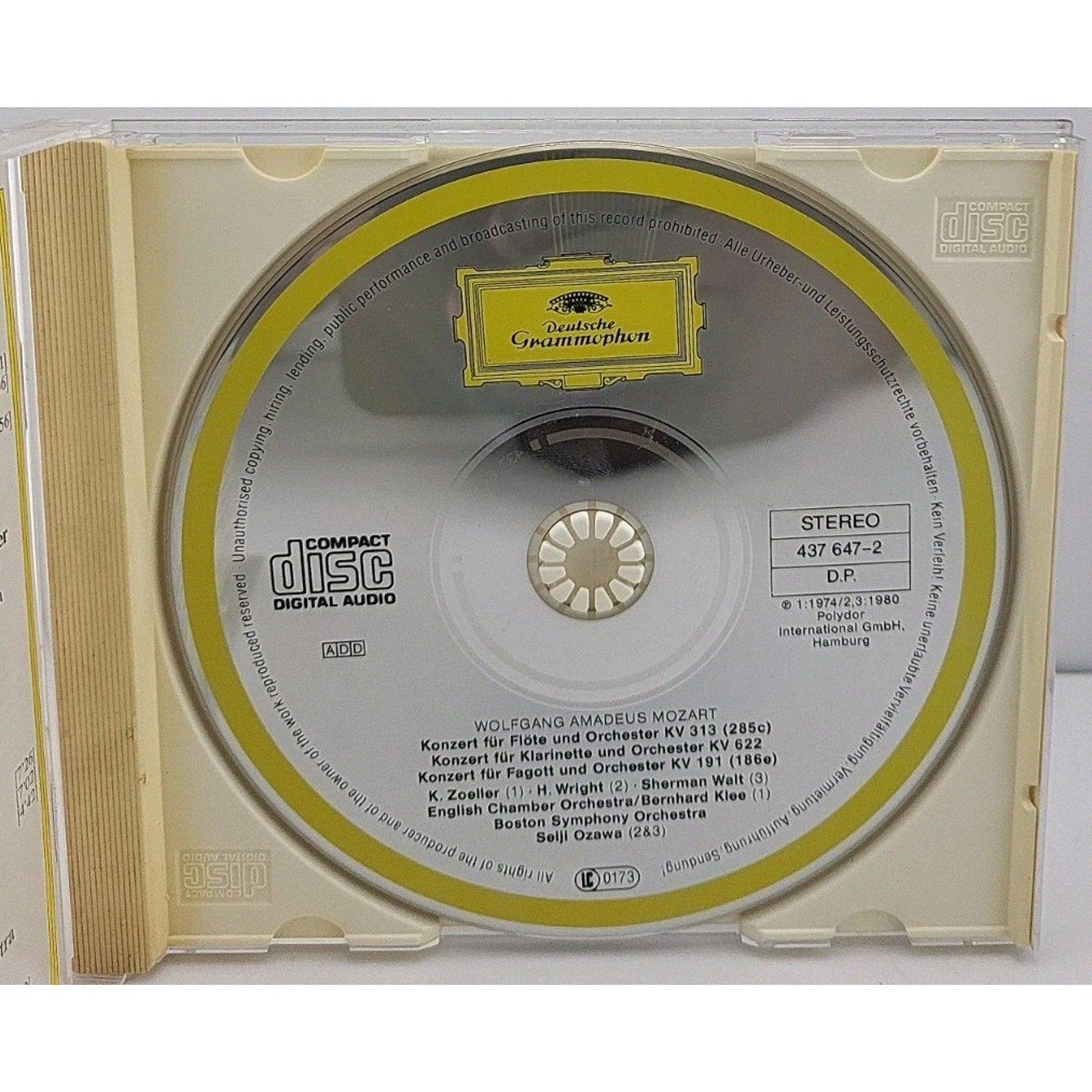 Flute Con K.313 Clarinet Con K.622 by W.A. Mozart (CD, 2008)