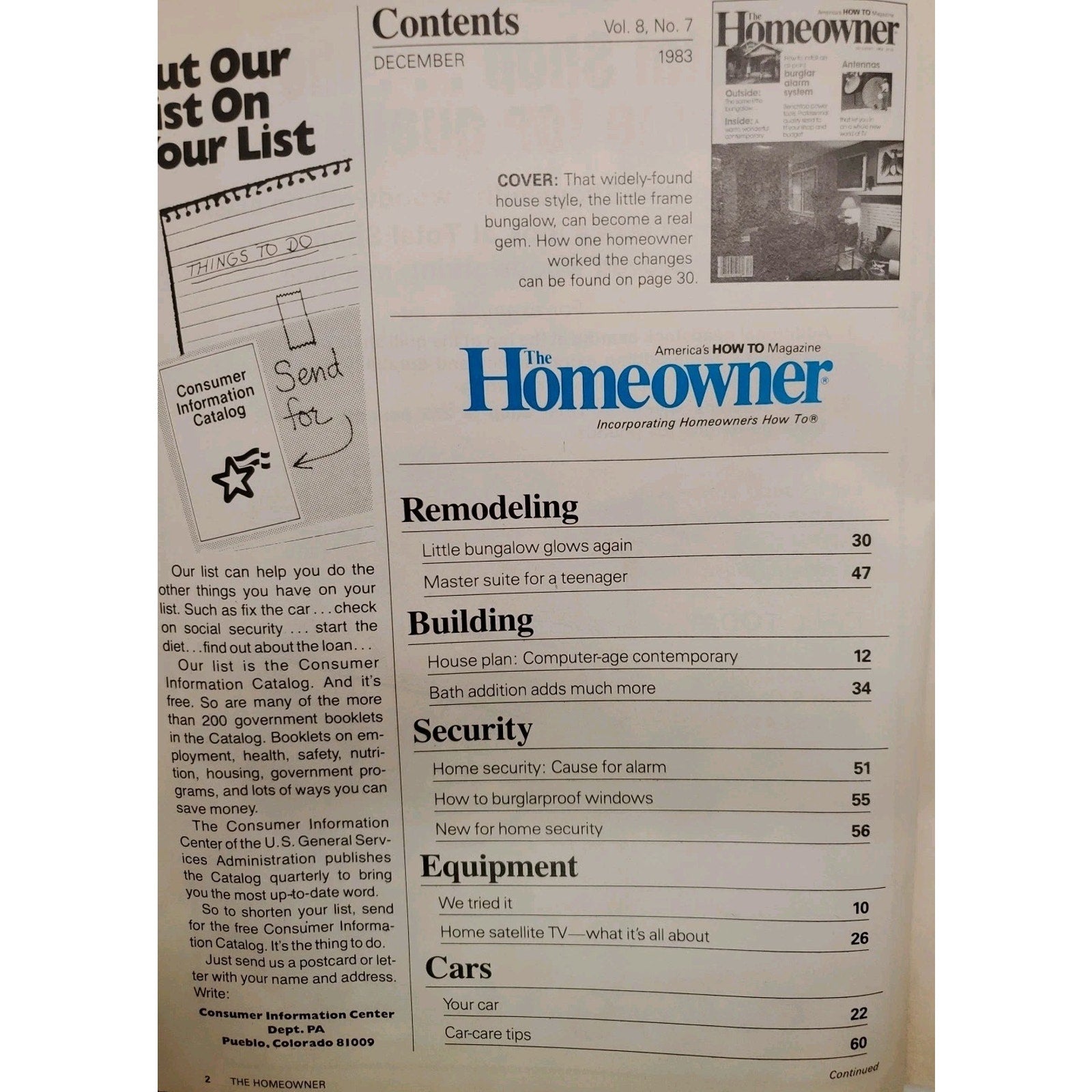 1980s The Homeowner Magazine America's HOW TO Magazine - Dec 1983