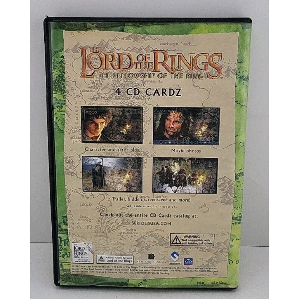 Lord Of The Rings Fellowship Of The Ring- 4 CD Cards Cardz, Set 1, 2002