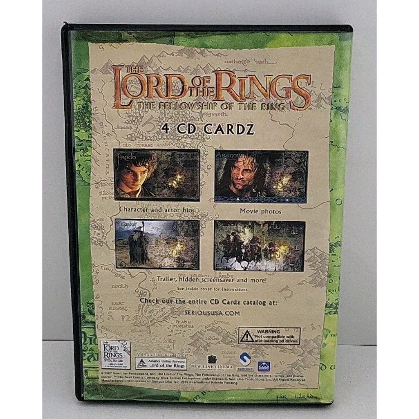 Lord Of The Rings Fellowship Of The Ring- 4 CD Cards Cardz, Set 1, 2002