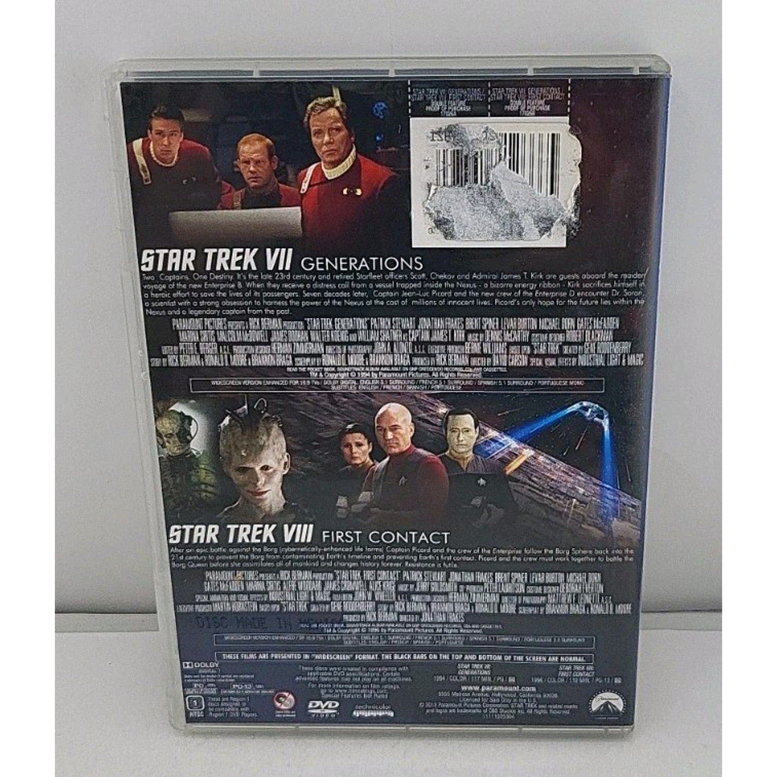 Star Trek VII: Generations / Star Trek VIII: First Contact (DVD, 1996)