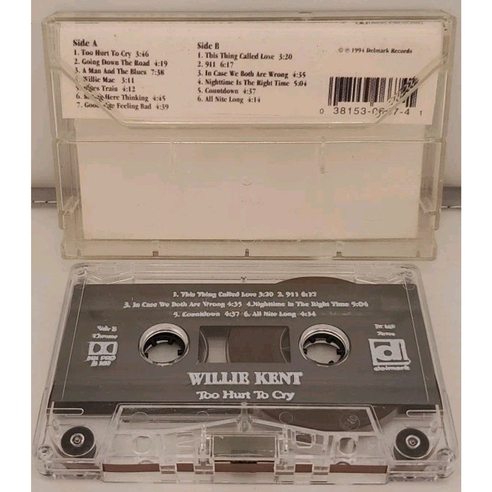 Too Hurt to Cry by Willie Kent (Cassette, Feb-1994, Delmark (Label))
