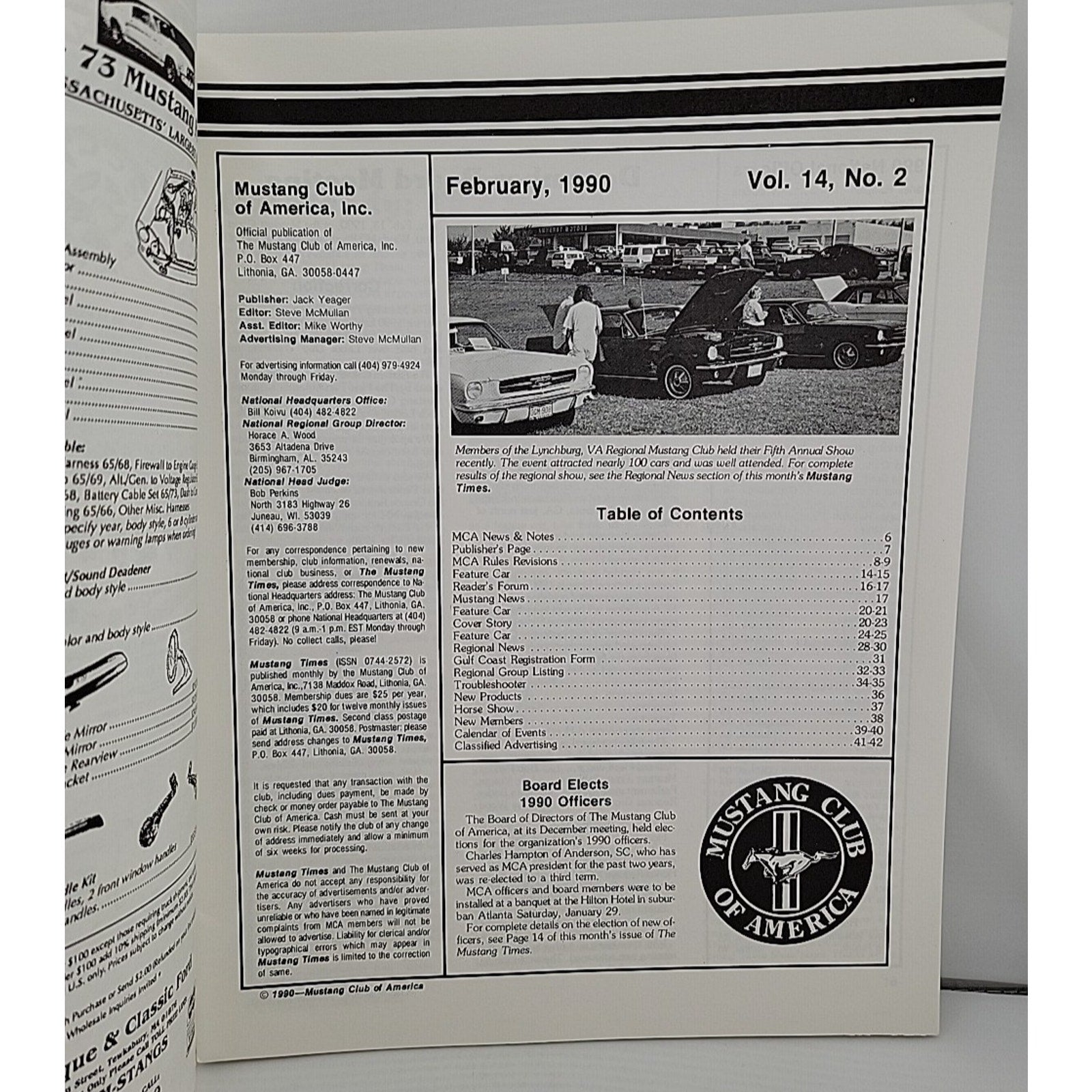 Mustang Times February 1990 Magazine