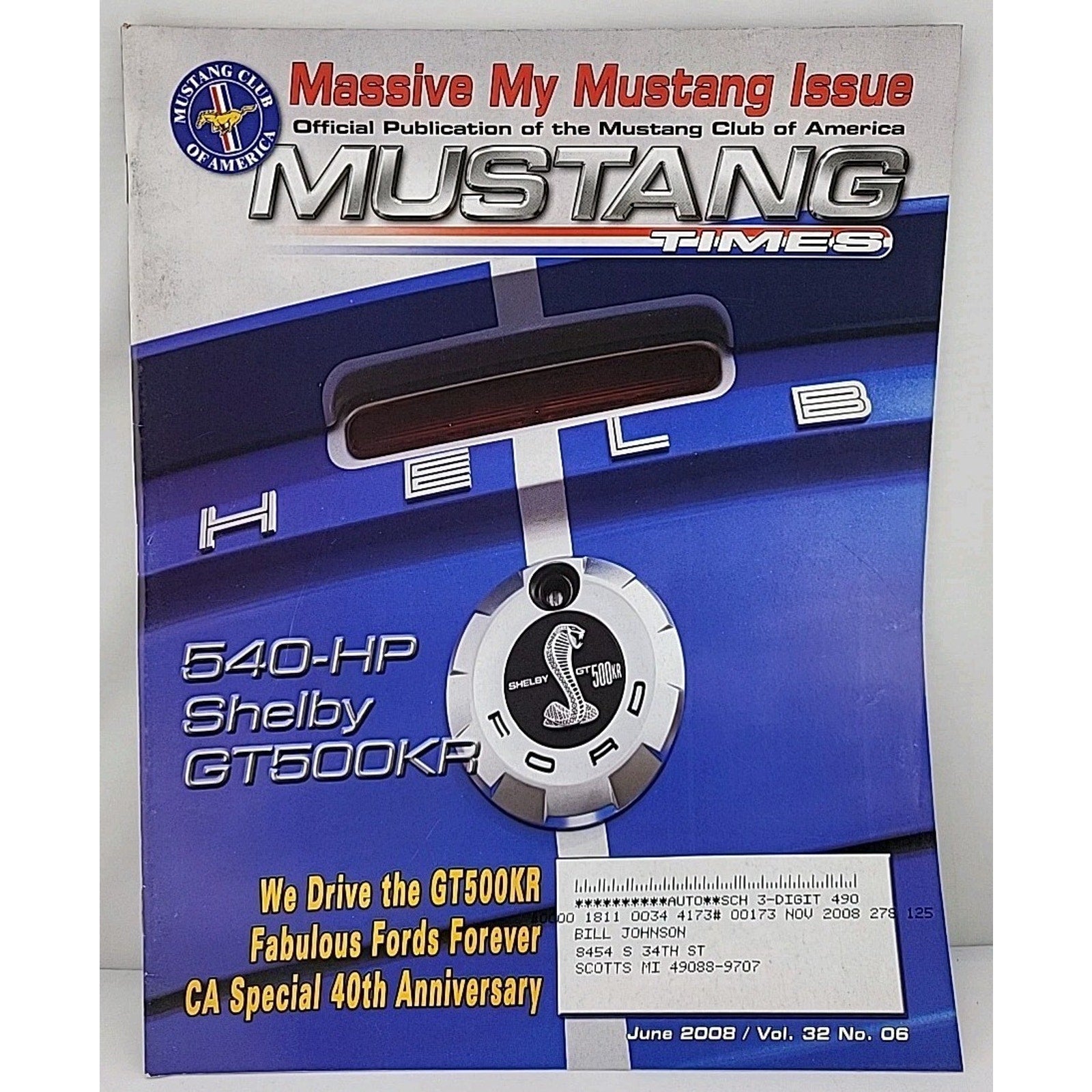 Mustang Times Magazine June 2008 Vol. 32 No. 6