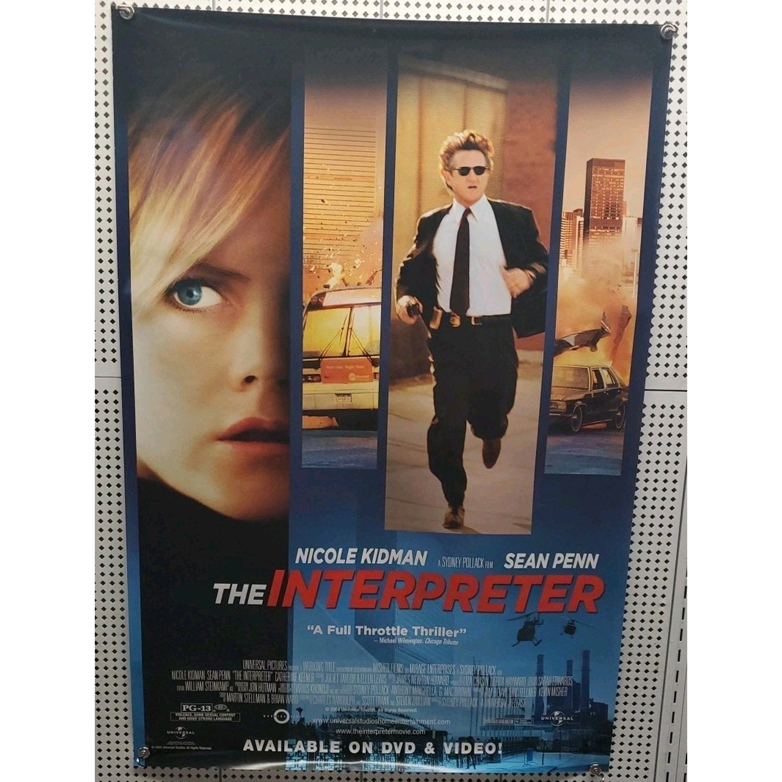 The Interpreter Movie Poster 27 X 40 Nicole Kidman Sean Penn