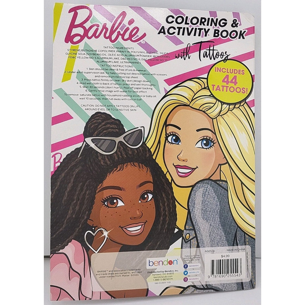 Barbie Coloring & Activity Book With Tattoos