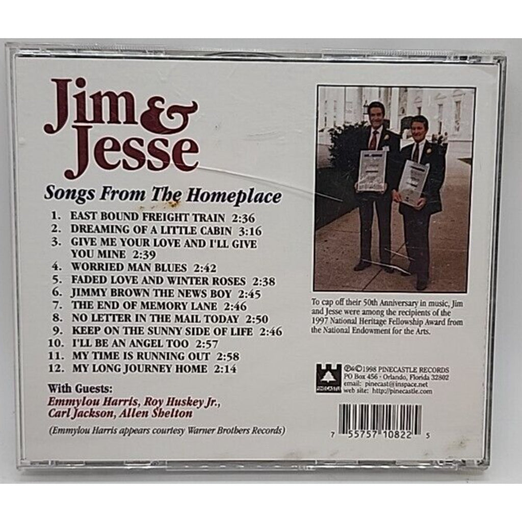 Songs from the Homeplace by Jim & Jesse (CD, 2018)