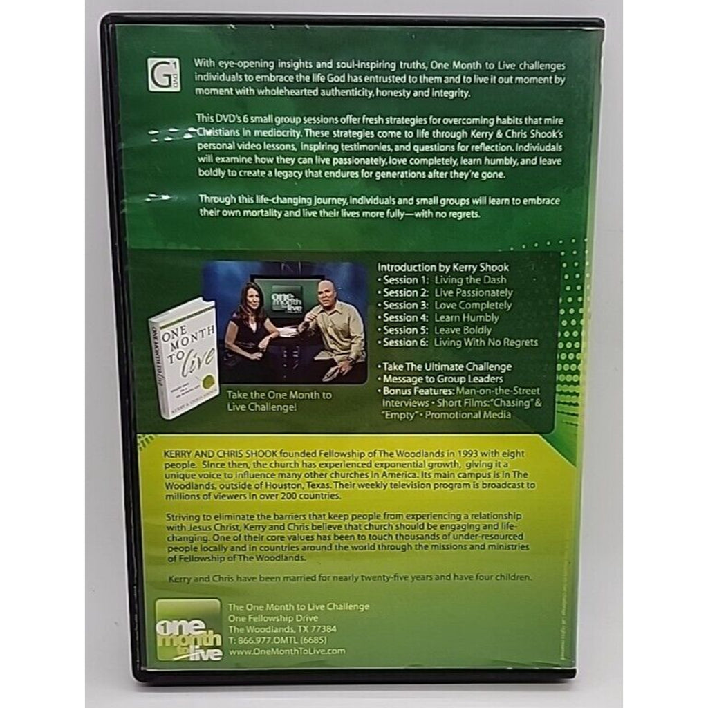 One Month To Live Challenge - Small Group DVD Kerry & Chris Shook