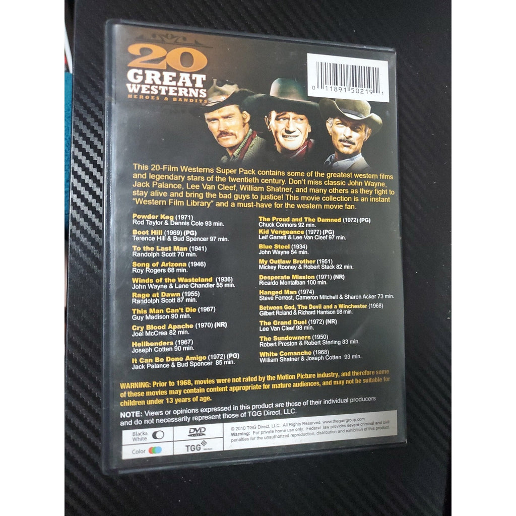 20 Great Westerns: Heroes Bandits (DVD, 2008, 4-Disc Set)