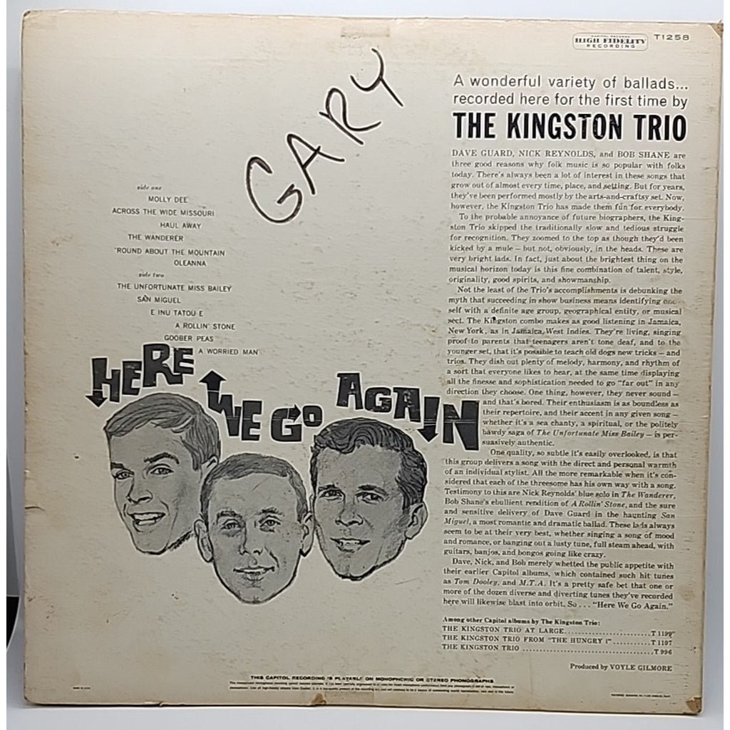 The Kingston Trio - Here We Go Again (Record)