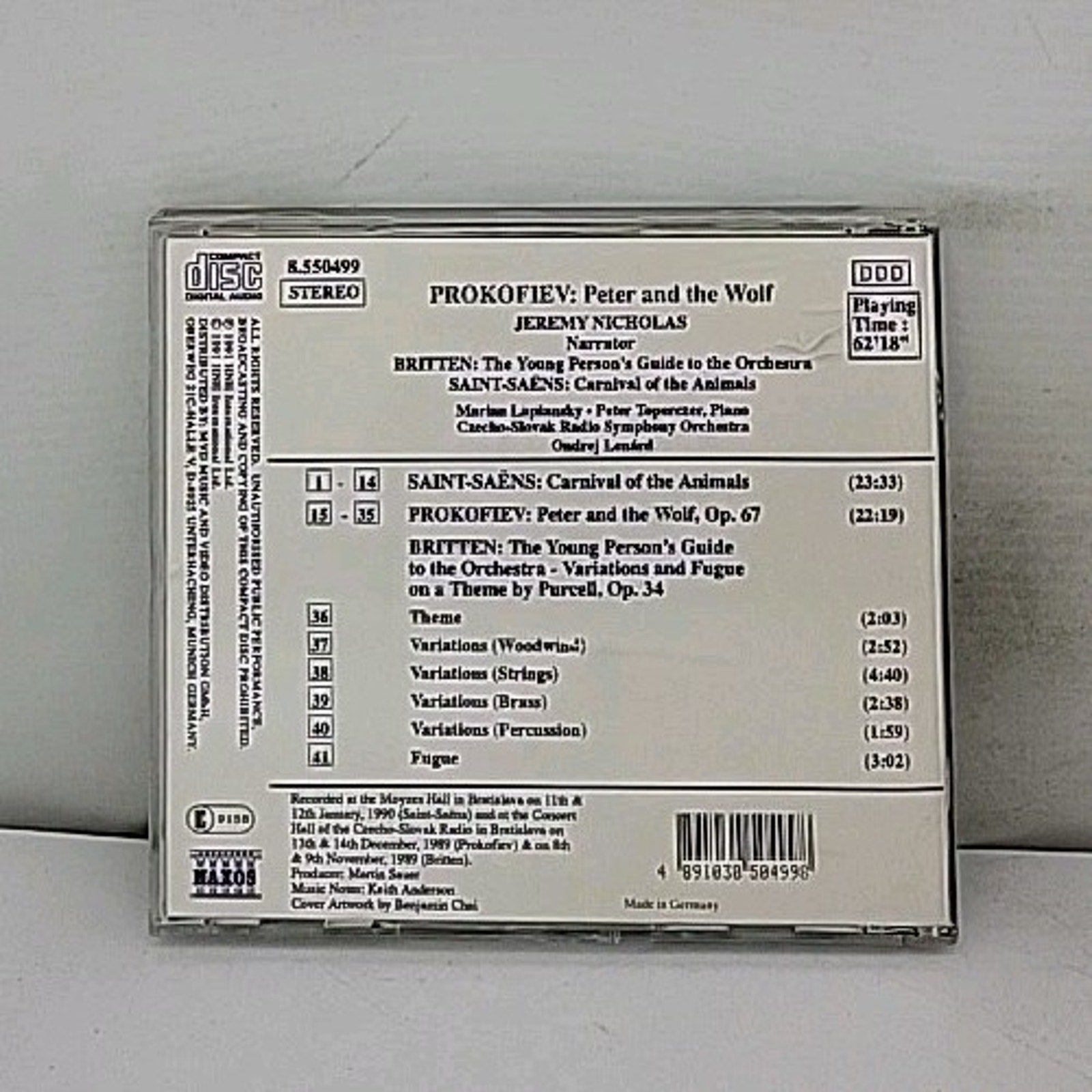 Prokofiev Peter and the Wolf Britten Young Person’s Guide Naxos CD